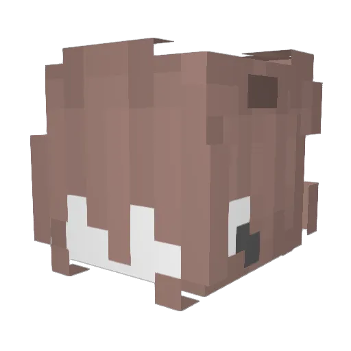 Mo3iji Minecraft avatar head, 3D render