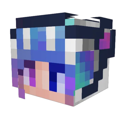 Mo680 Minecraft avatar head, 3D render