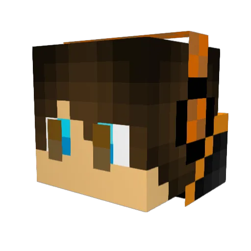 Mo7abooo Minecraft avatar head, 3D render
