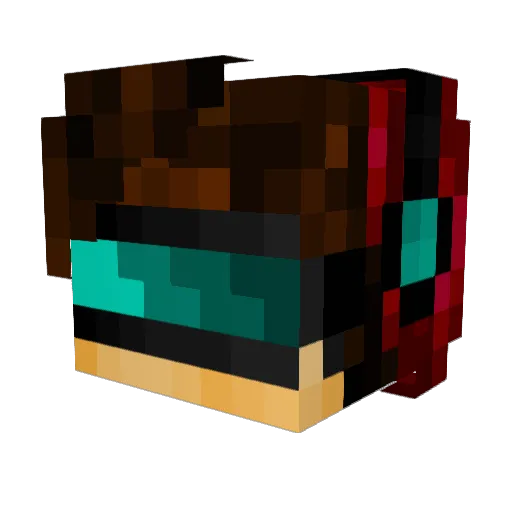 Mo7ru Minecraft avatar head, 3D render