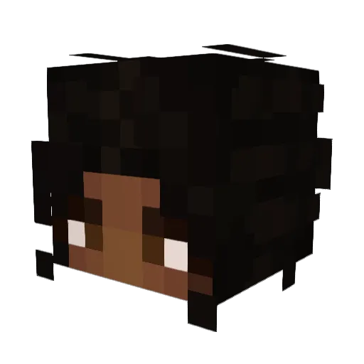 Mo8a_ Minecraft avatar head, 3D render