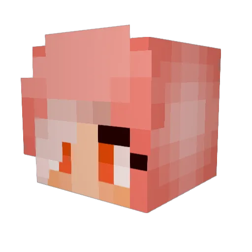 MoAgrees Minecraft avatar head, 3D render