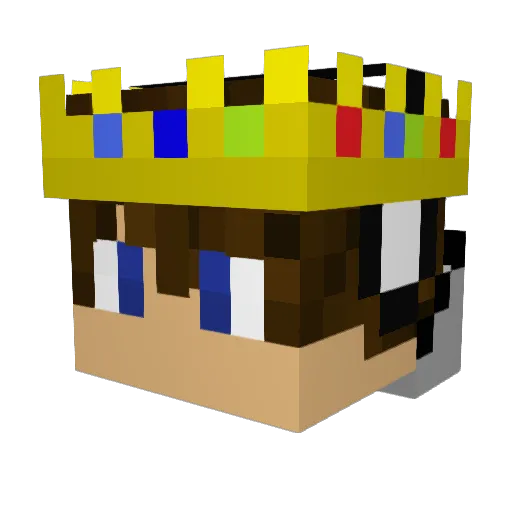 MoAlkhodairy Minecraft avatar head, 3D render
