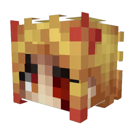 MoBlu29 Minecraft avatar head, 3D render