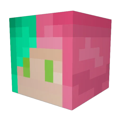 MoChylde Minecraft avatar head, 3D render