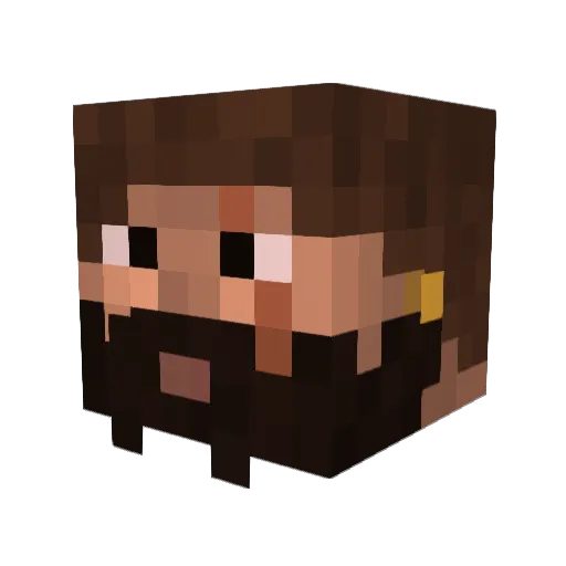 MoDDyChat Minecraft avatar head, 3D render