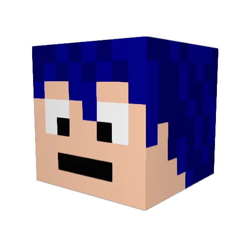 MoEaDoA Minecraft avatar head, 3D render