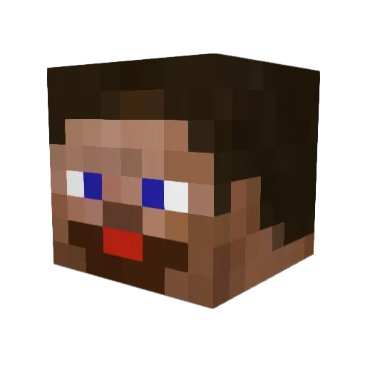 MoFex Minecraft avatar head, 3D render