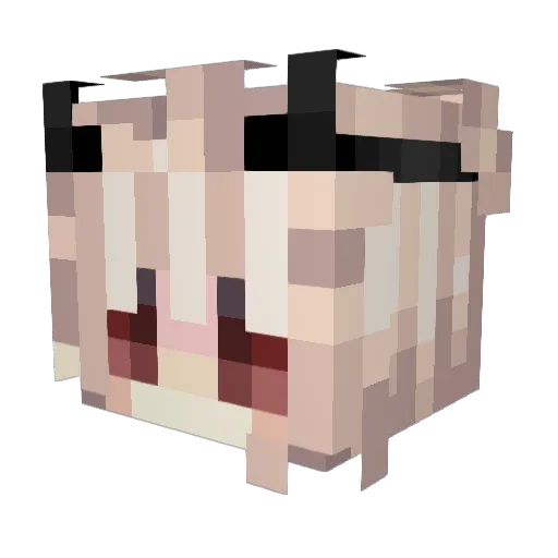 MoHeSanShi Minecraft avatar head, 3D render