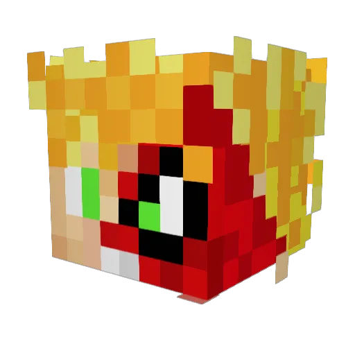 MoIotok Minecraft avatar head, 3D render