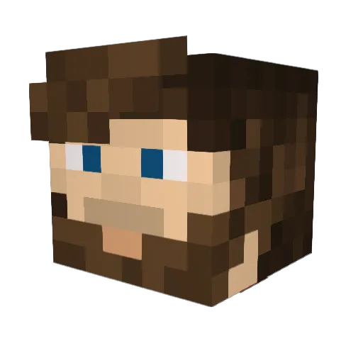 MoKri1110 Minecraft avatar head, 3D render