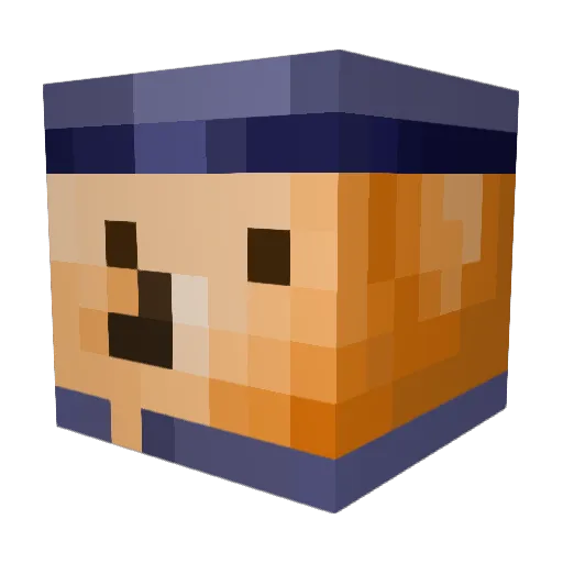 MoMANTAm Minecraft avatar head, 3D render