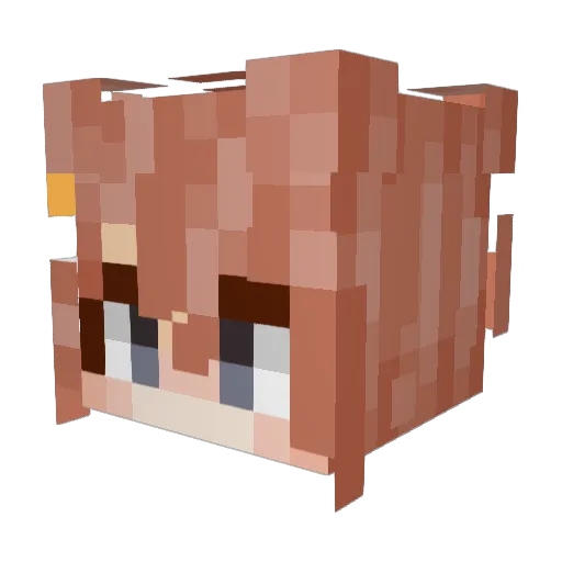 MoMo_Jump Minecraft avatar head, 3D render