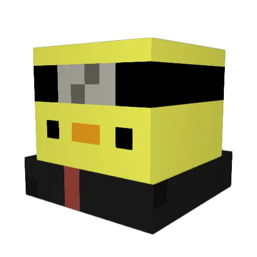 MoMo__Kim Minecraft avatar head, 3D render