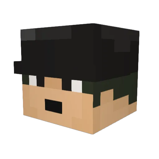 MoNoDisc Minecraft avatar head, 3D render