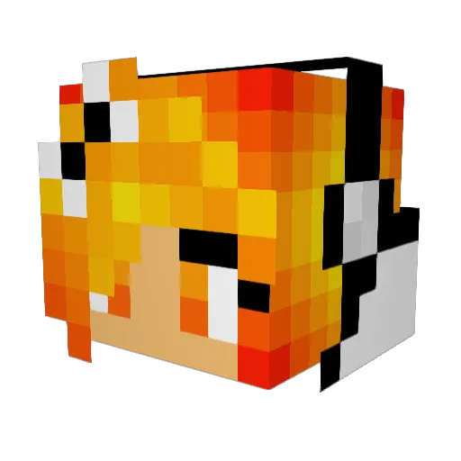 MoNoTR Minecraft avatar head, 3D render