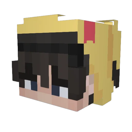 MoPiMeRi Minecraft avatar head, 3D render