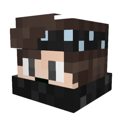MoPsoMo Minecraft avatar head, 3D render