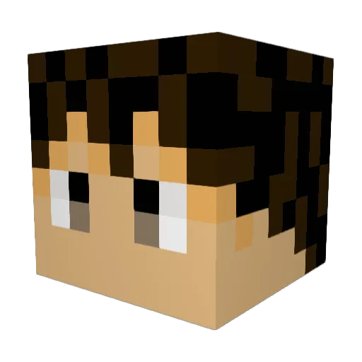 MoReus Minecraft avatar head, 3D render