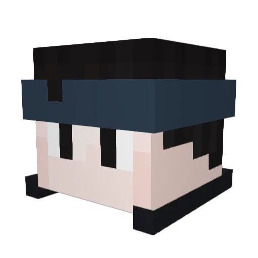 MoRiKuRt Minecraft avatar head, 3D render