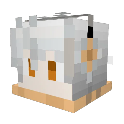 MoSeeW Minecraft avatar head, 3D render