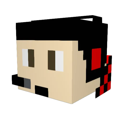 MoTIoN_Dabomb Minecraft avatar head, 3D render