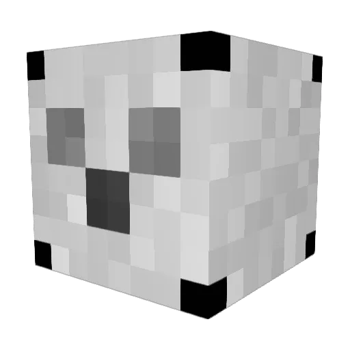 MoTionlessMC Minecraft avatar head, 3D render