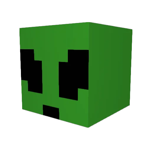MoWang Minecraft avatar head, 3D render