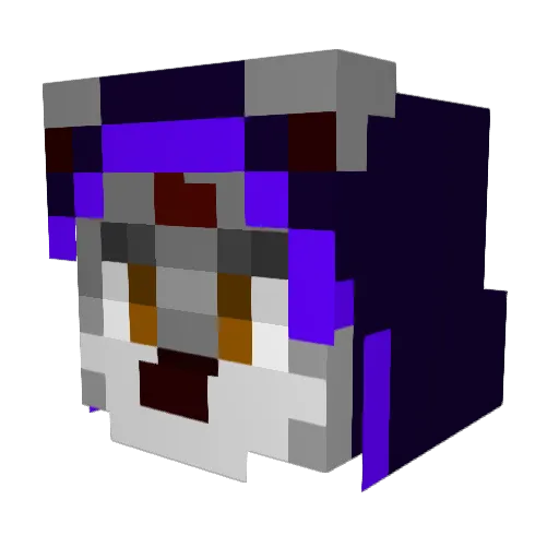 MoWink Minecraft avatar head, 3D render