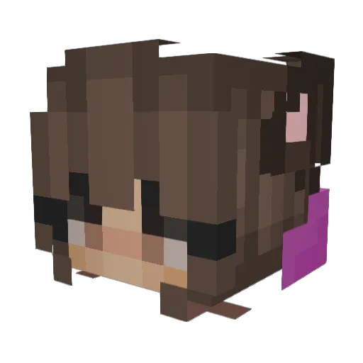MoXiMiZe Minecraft avatar head, 3D render
