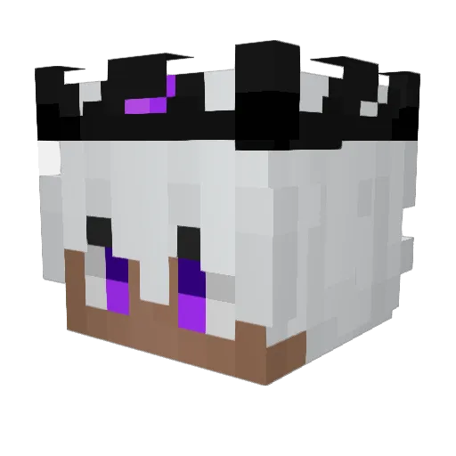 MoXue77 Minecraft avatar head, 3D render