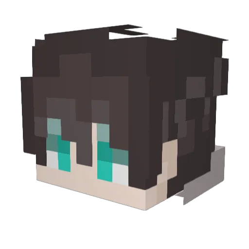 MoYeMaster Minecraft avatar head, 3D render