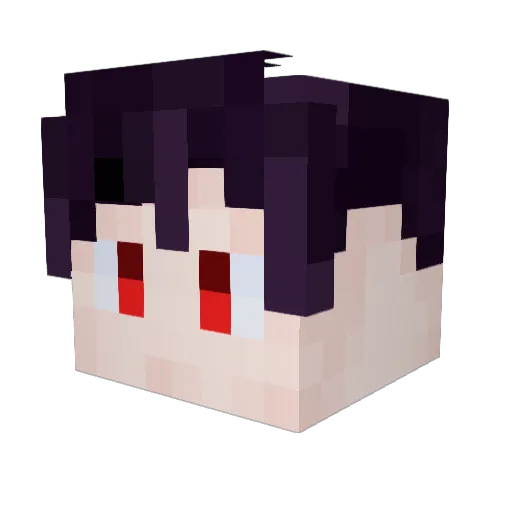 MoYunKe Minecraft avatar head, 3D render