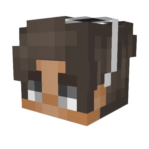 Mo_Jihye Minecraft avatar head, 3D render