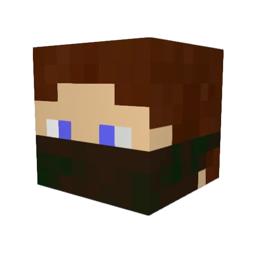 Mo_Miner Minecraft avatar head, 3D render
