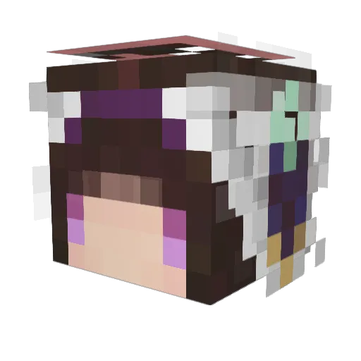 Mo_Mo_W Minecraft avatar head, 3D render