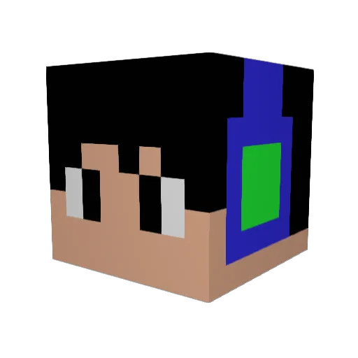 Mo_Moon Minecraft avatar head, 3D render