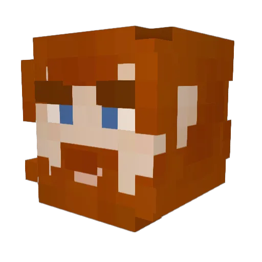 Mo_The_Great Minecraft avatar head, 3D render