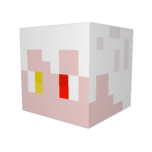 Mo_Xuanyu_ Minecraft avatar head, 3D render