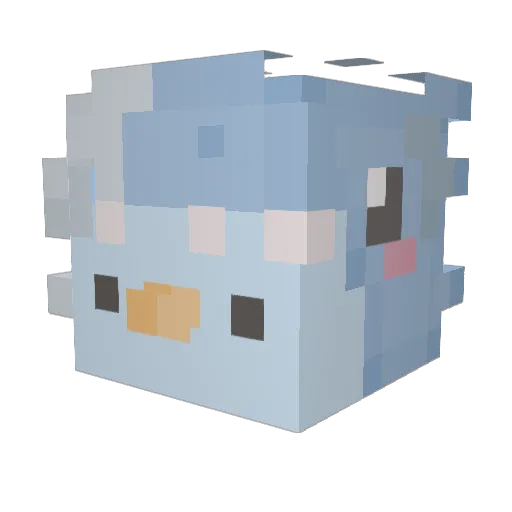 Mo_Yunx Minecraft avatar head, 3D render