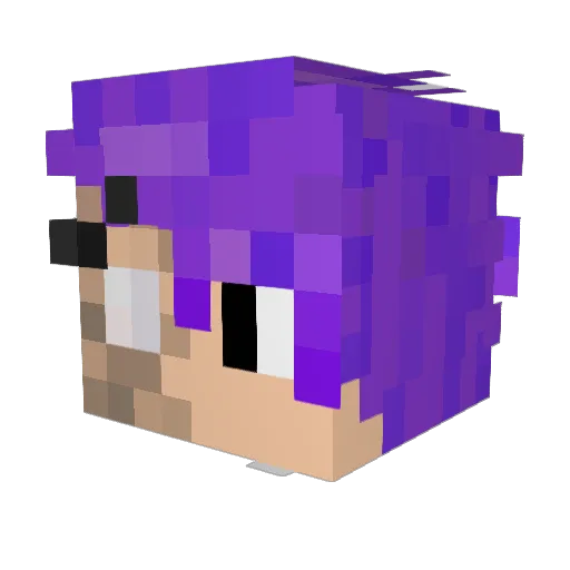 Mo_oon Minecraft avatar head, 3D render