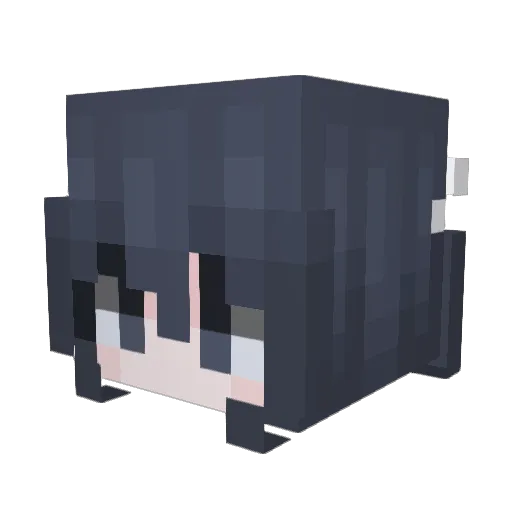 Mo_yng Minecraft avatar head, 3D render