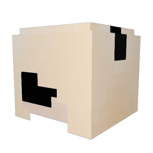 Mo_zhi Minecraft avatar head, 3D render
