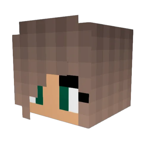 Moa21 Minecraft avatar head, 3D render