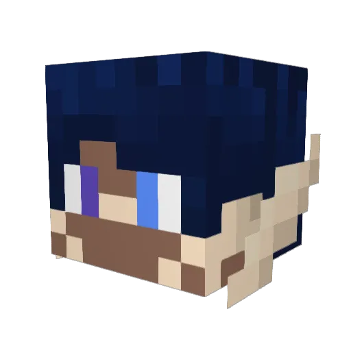 MoaNABE Minecraft avatar head, 3D render