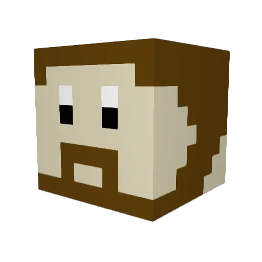 MoabKing123 Minecraft avatar head, 3D render