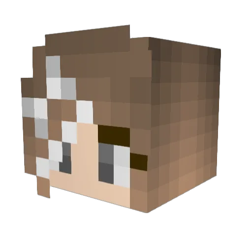 Moadde Minecraft avatar head, 3D render