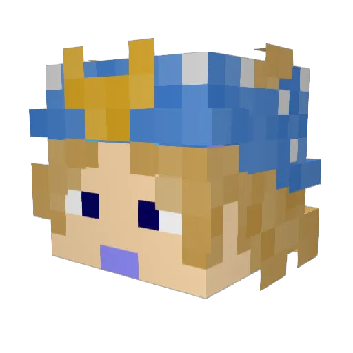 Moafino Minecraft avatar head, 3D render