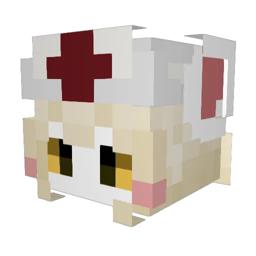 Moai69 Minecraft avatar head, 3D render