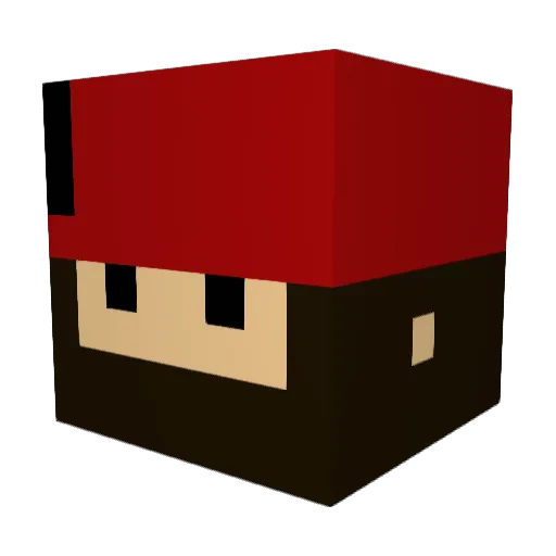 MoaiAdam Minecraft avatar head, 3D render